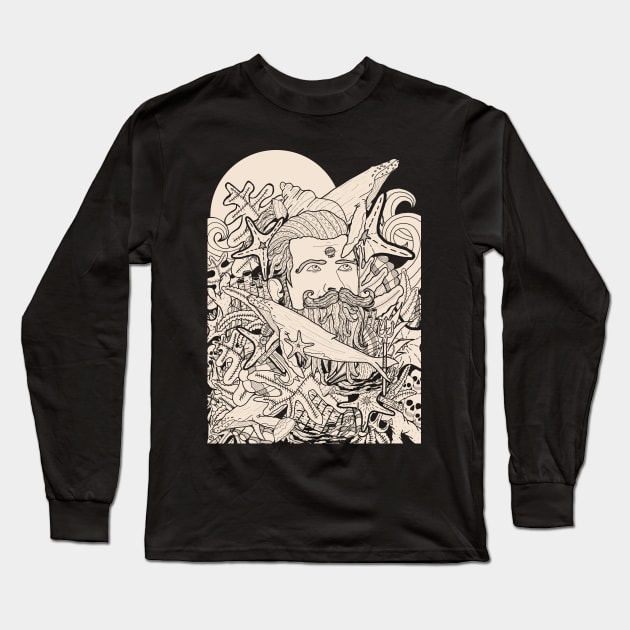 King of the sea Long Sleeve T-Shirt by Swadeillustrations